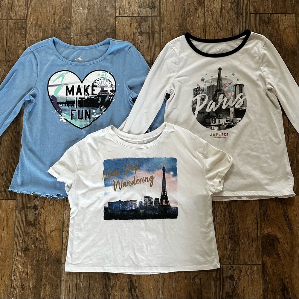 Justice Girls Tops set of 3